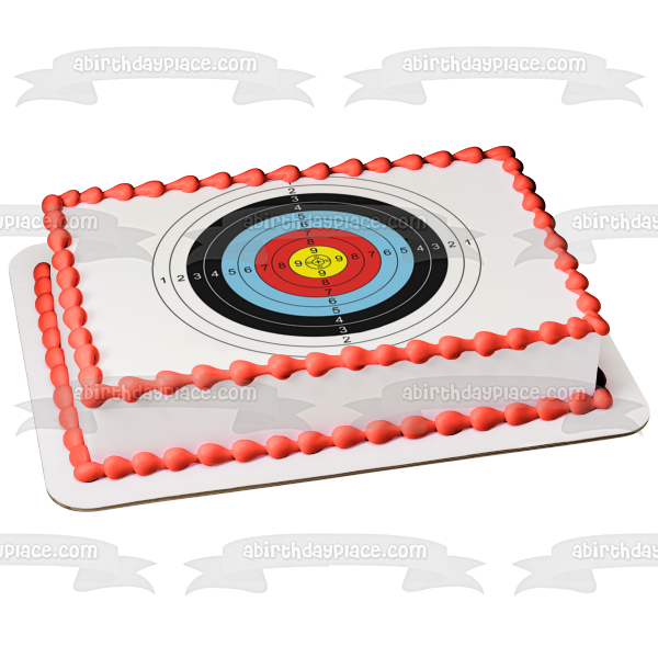 Archery Numbered Target Bullseye Shooting Sport Edible Cake Topper