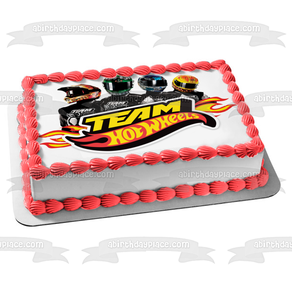 Team Hot Wheels Brandon Gage Rhett Wyatt Edible Cake Topper Image ABPID12117