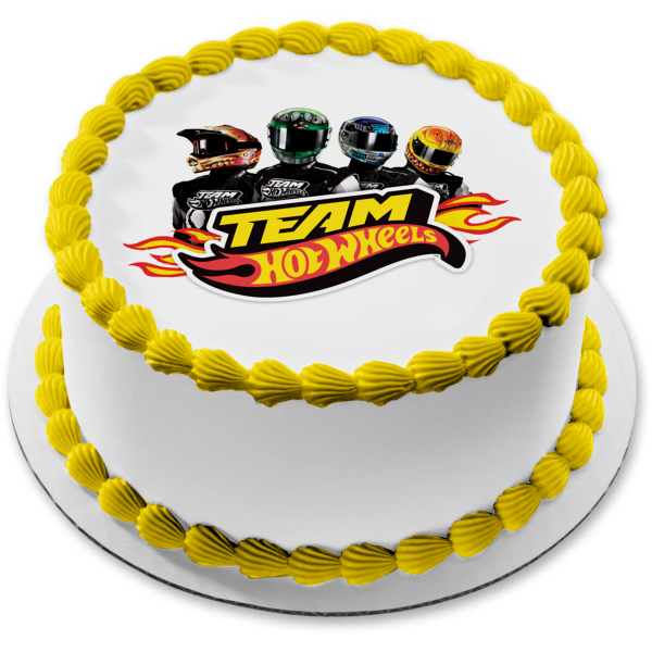 Team Hot Wheels Brandon Gage Rhett Wyatt Edible Cake Topper Image ABPID12117