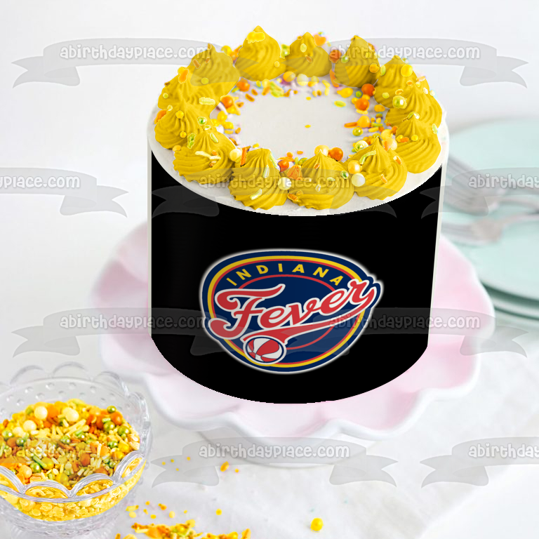 Imagen comestible para decoración de tarta con el logotipo del equipo NBA Indiana Fever ABPID55866 