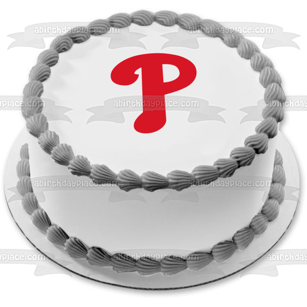 Imagen comestible para tarta con logotipo del equipo MLB Philadelphia Phillies ABPID55874 