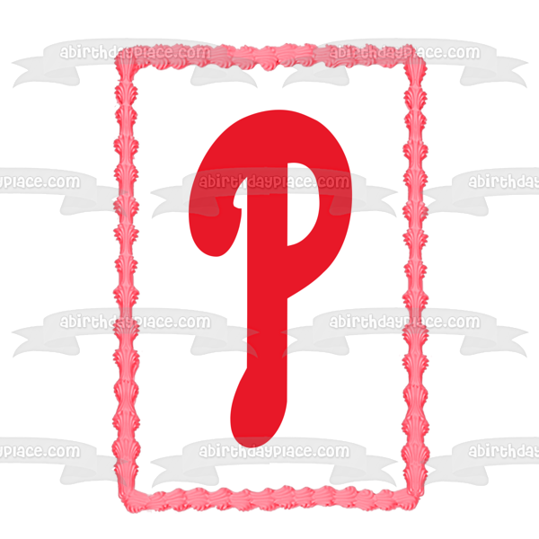 Imagen comestible para tarta con logotipo del equipo MLB Philadelphia Phillies ABPID55874 