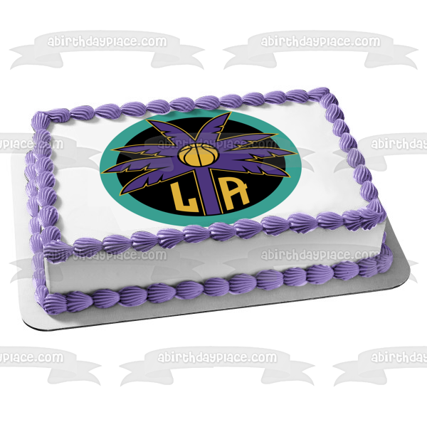 Imagen comestible para tarta con logotipo del equipo Wnba Los Angeles Sparks ABPID55977 