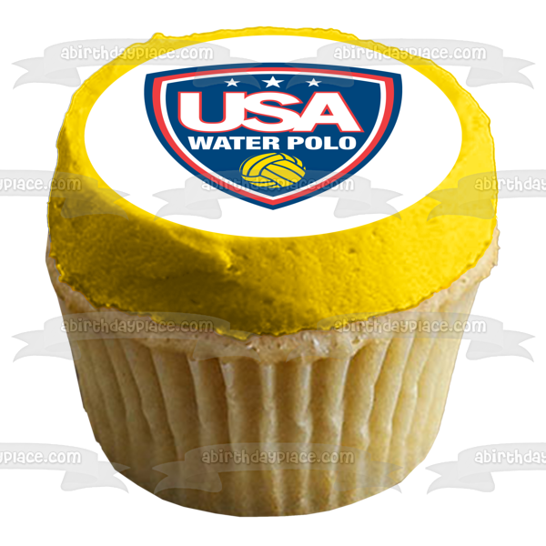 USA Water Polo Competition Logo Edible Cake Topper Image ABPID55981