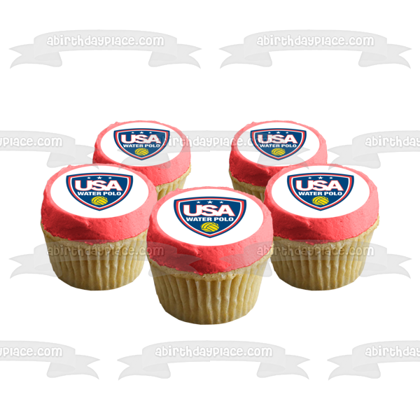 USA Water Polo Competition Logo Edible Cake Topper Image ABPID55981