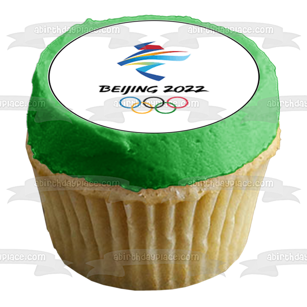 Beijing 2022 Winter Olympics Logo Edible Cupcake Topper Images ABPID55885