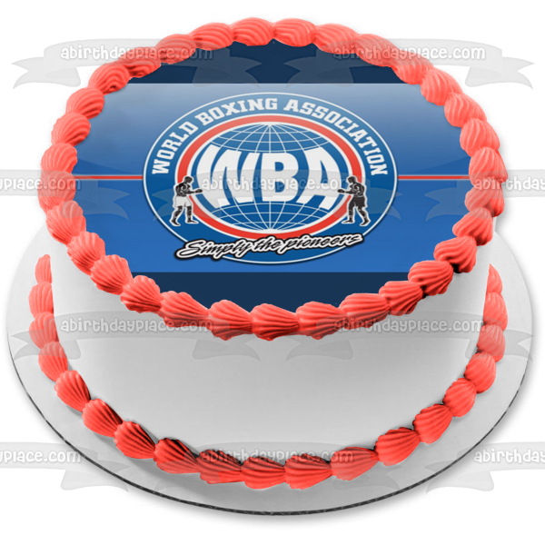 Imagen comestible para tarta con el logotipo de la Asociación Mundial de Boxeo de la WBA ABPID55984 