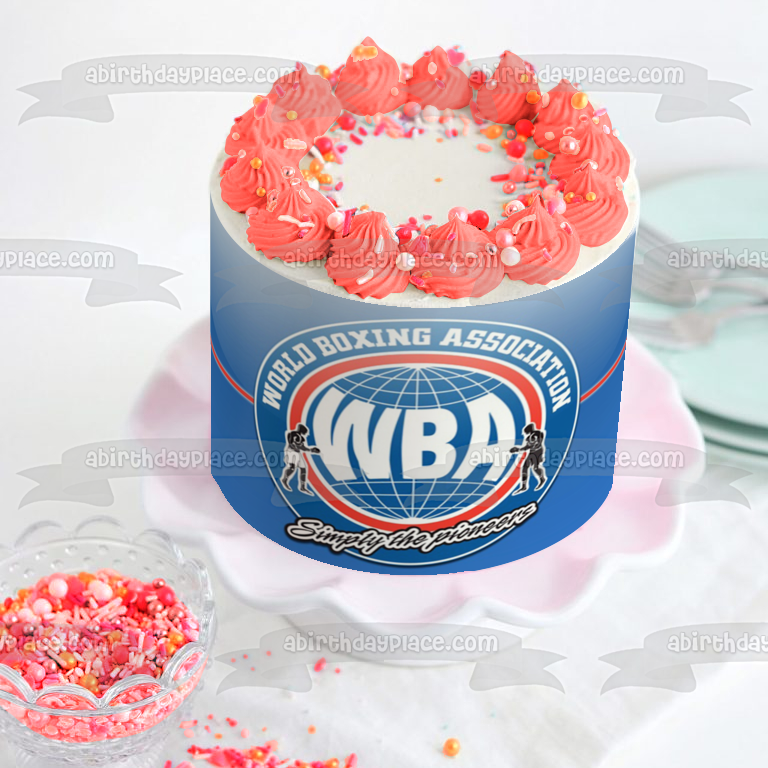 Imagen comestible para tarta con el logotipo de la Asociación Mundial de Boxeo de la WBA ABPID55984 