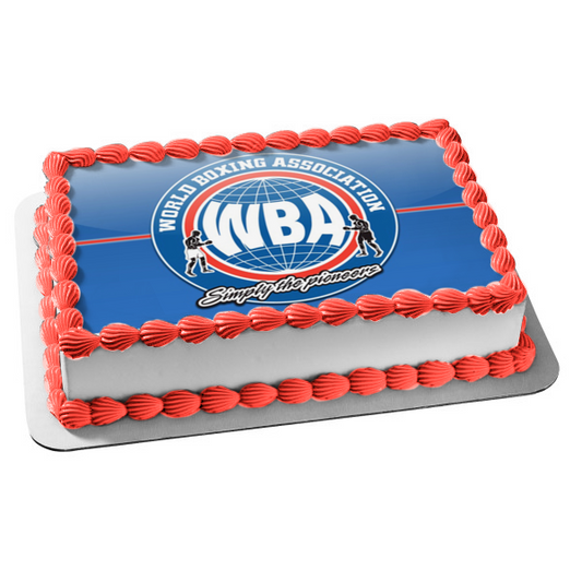 Wba World Boxing Association Logo Edible Cake Topper Image ABPID55984