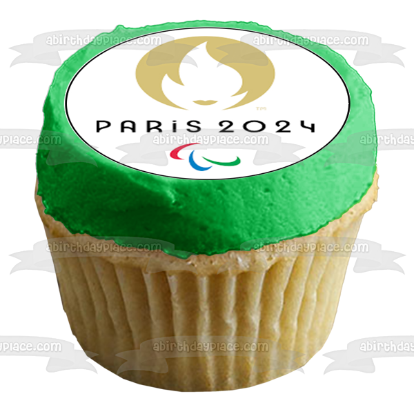 Imágenes decorativas comestibles para cupcakes con el logotipo de los Juegos Olímpicos de Verano de París 2024 ABPID55986 