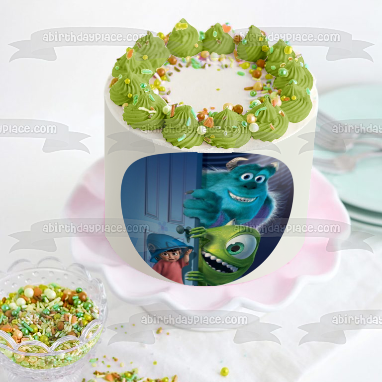 Imagen comestible para tarta de Disney Monsters Inc Sully Boo Mike Kwazowski ABPID11983 