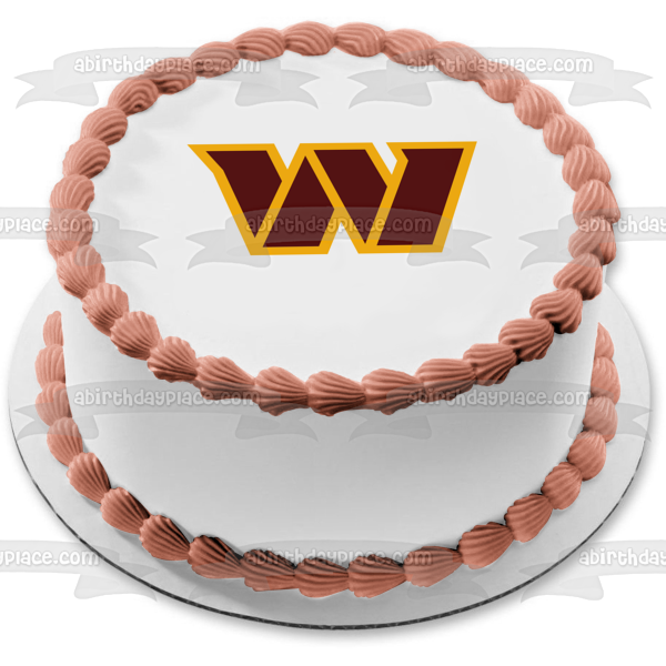 Imagen comestible para decoración de tarta con el logotipo del equipo de los Washington Commanders de la NFL ABPID56000 