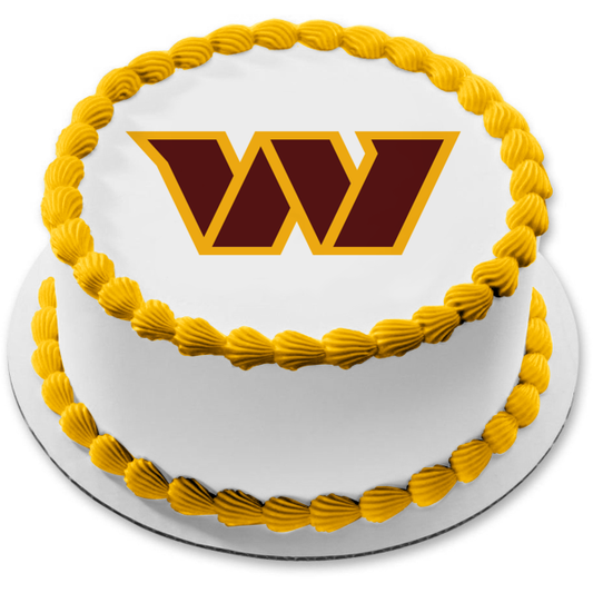 Imagen comestible para decoración de tarta con el logotipo del equipo de los Washington Commanders de la NFL ABPID56000 