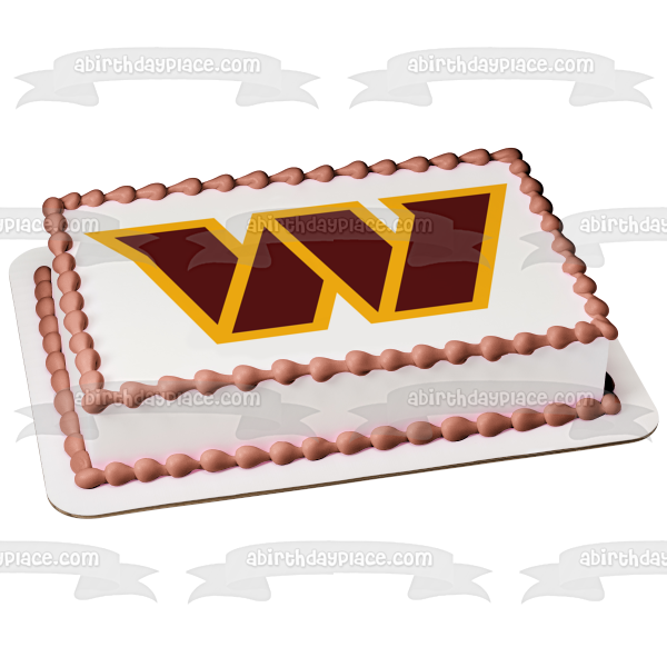 Imagen comestible para decoración de tarta con el logotipo del equipo de los Washington Commanders de la NFL ABPID56000 