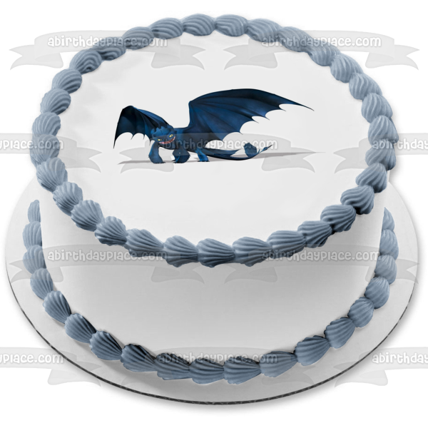 How to Train Your Dragon Night Fury Edible Cake Topper Image ABPID12168