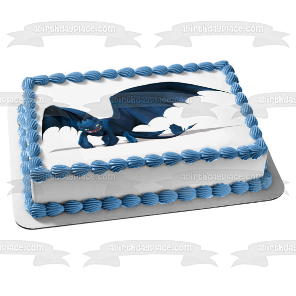 How to Train Your Dragon Night Fury Edible Cake Topper Image ABPID12168