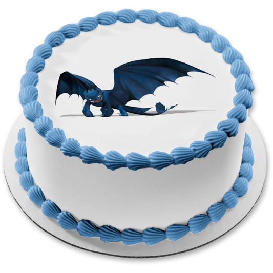 How to Train Your Dragon Night Fury Edible Cake Topper Image ABPID12168