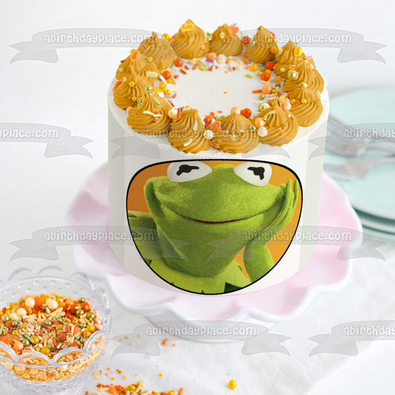 Imagen comestible para decoración de tartas de Los Muppets, Disney, la rana Kermit, ABPID12004 