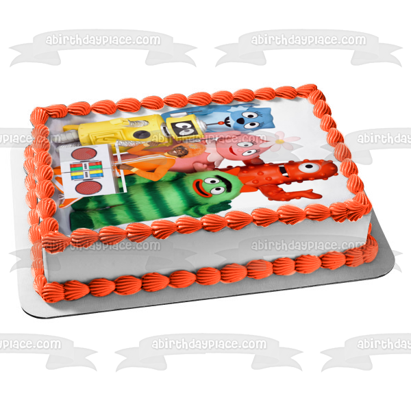 Yo Gabba Gabba Muno Foofa Brobee Toodee Plex Dj Lance Edible Cake Topper Image ABPID12301