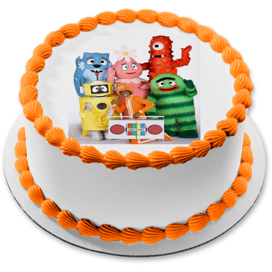 Yo Gabba Gabba Muno Foofa Brobee Toodee Plex Dj Lance Decoración comestible para tarta imagen ABPID12301 