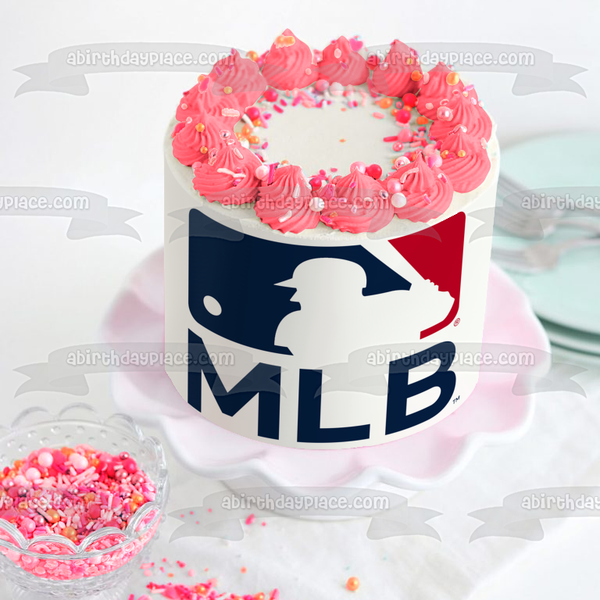 MLB Major League Baseball Logo Edible Cake Topper Image ABPID55915