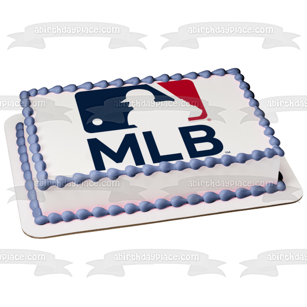MLB Major League Baseball Logo Edible Cake Topper Image ABPID55915
