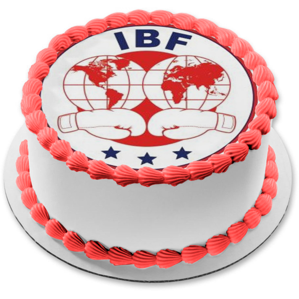 Imagen comestible para tarta con el logotipo de la Federación Internacional de Boxeo de la Ibf ABPID55921 