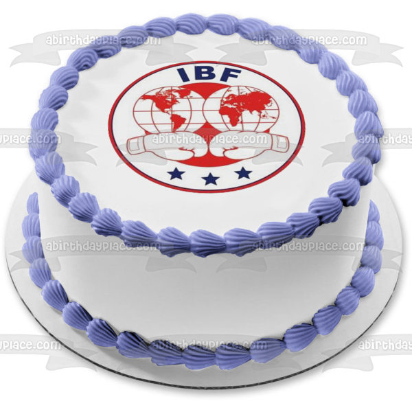 Imagen comestible para tarta con el logotipo de la Federación Internacional de Boxeo de la Ibf ABPID55921 