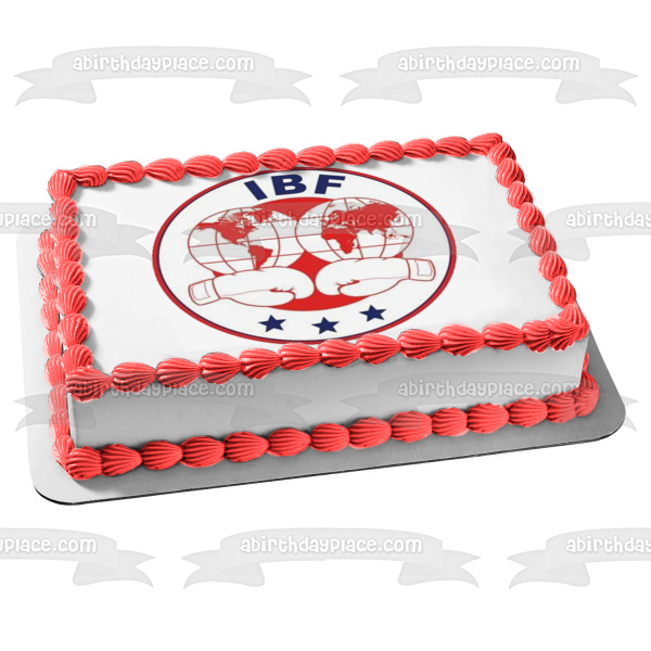 Ibf International Boxing Federation Logo Edible Cake Topper Image ABPID55921