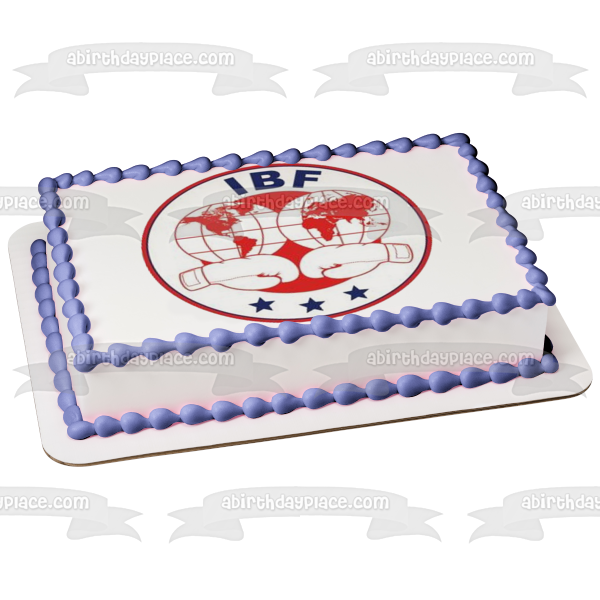 Imagen comestible para tarta con el logotipo de la Federación Internacional de Boxeo de la Ibf ABPID55921 