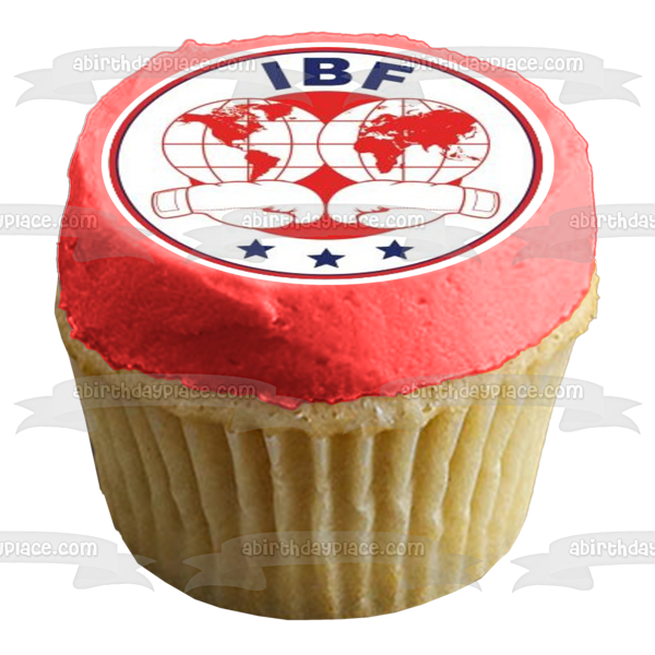 Imagen comestible para tarta con el logotipo de la Federación Internacional de Boxeo de la Ibf ABPID55921 