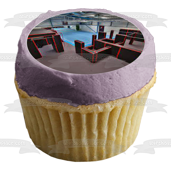 Imágenes comestibles para decoración de cupcakes de carrera de obstáculos de Parkour ABPID56029 