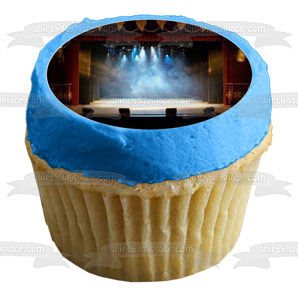 Theatre Performance Spotlights Edible Cupcake Topper Images ABPID56030