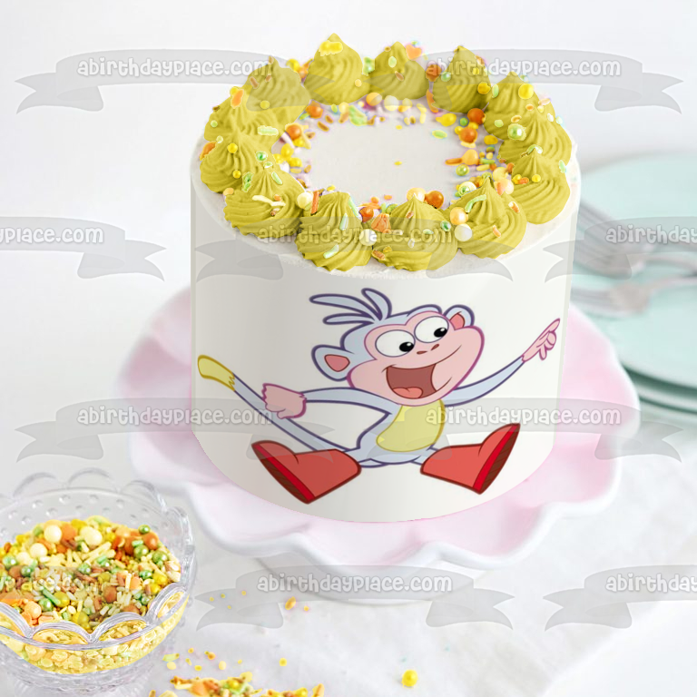 Dora the Explorer Boots Edible Cake Topper Image ABPID12184