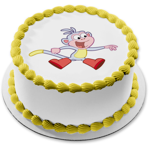 Dora the Explorer Boots Edible Cake Topper Image ABPID12184