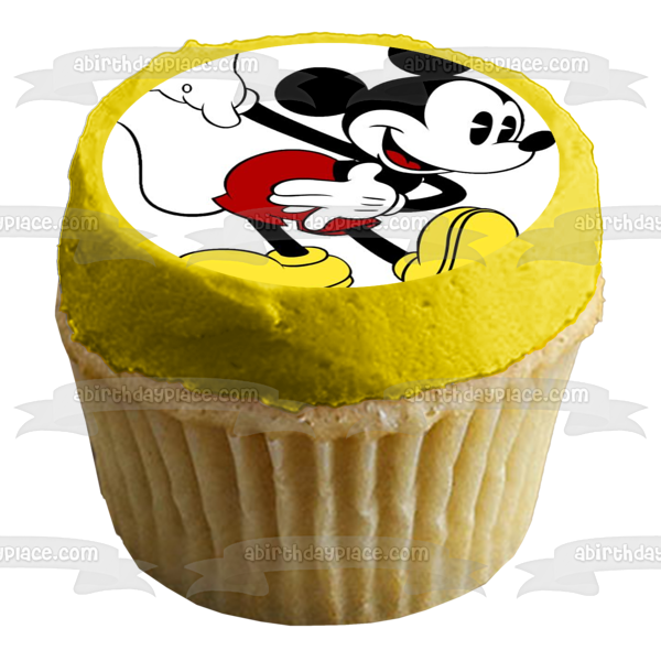 Adorno comestible para tarta con diseño de Mickey Mouse bailando de Disney, imagen ABPID12373 