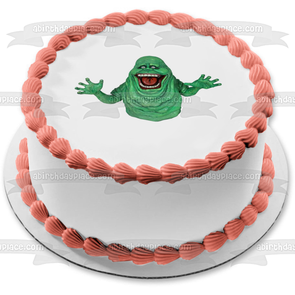 Imagen comestible para decoración de tarta comestible verde Slimer de Ghost Busters ABPID12397 