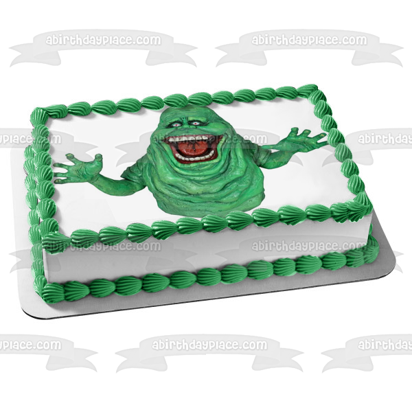 Imagen comestible para decoración de tarta comestible verde Slimer de Ghost Busters ABPID12397 