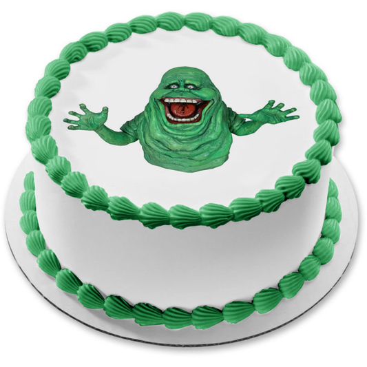 Imagen comestible para decoración de tarta comestible verde Slimer de Ghost Busters ABPID12397 