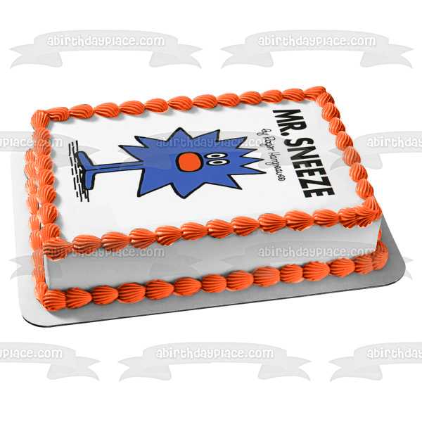 Mr.Men Mr. Sneeze - Adorno comestible para tarta azul, imagen ABPID12212 