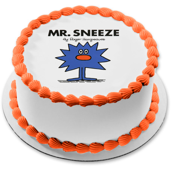 Mr.Men Mr. Sneeze - Adorno comestible para tarta azul, imagen ABPID12212 