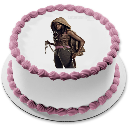 The Walking Dead Michonne Edible Cake Topper Image ABPID12401