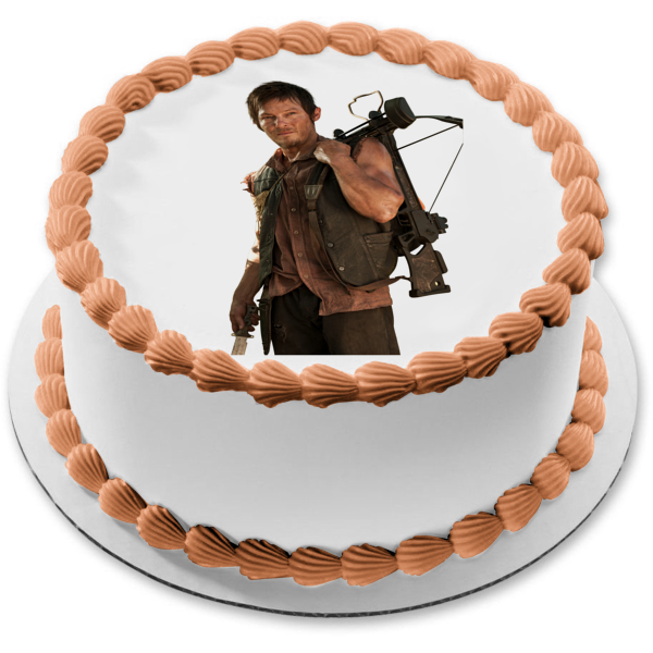 The Walking Dead Darryl Bow and Arrow Edible Cake Topper Image ABPID12406