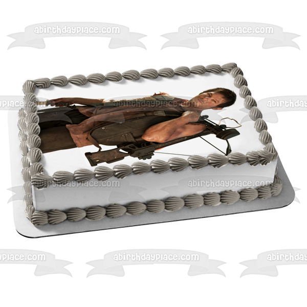 The Walking Dead Darryl Bow and Arrow Edible Cake Topper Image ABPID12406