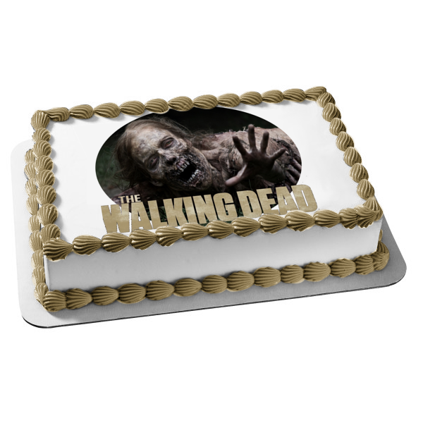 The Walking Dead Zombie Edible Cake Topper Image ABPID12418