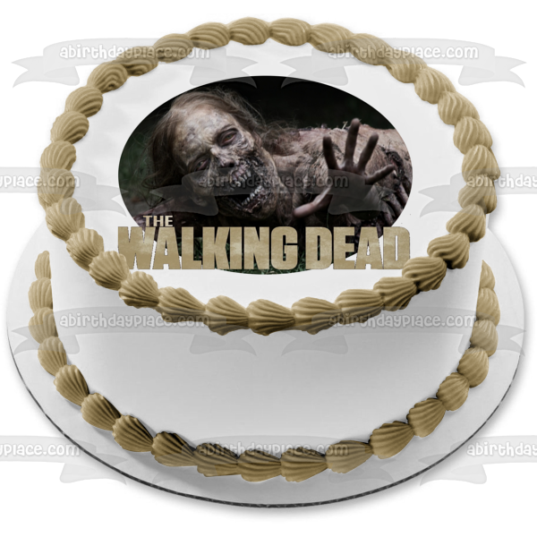 The Walking Dead Zombie Edible Cake Topper Image ABPID12418