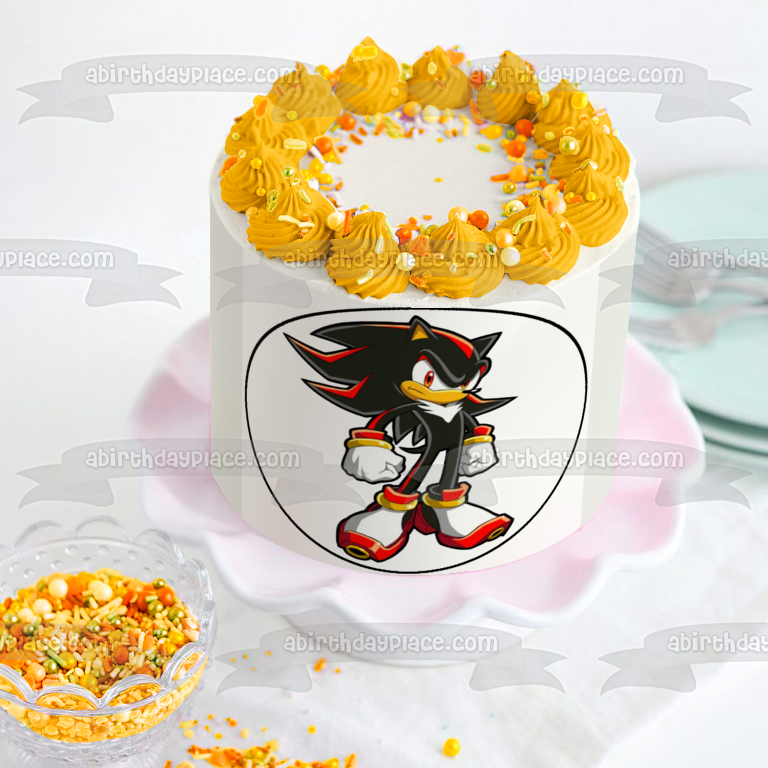 Imagen comestible para decoración de tarta de Sonic the Hedgehog Shadow the Hedgehog ABPID12422 