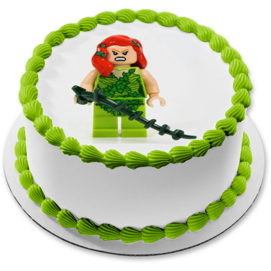 Figura decorativa comestible para tarta LEGO de Marvel, superhéroe Hera Venenosa, imagen ABPID12283 