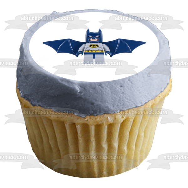 Figura decorativa comestible para tarta con alas extendidas del superhéroe Batman de LEGO DC Comics, imagen ABPID12298 