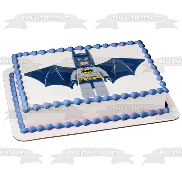 Figura decorativa comestible para tarta con alas extendidas del superhéroe Batman de LEGO DC Comics, imagen ABPID12298 